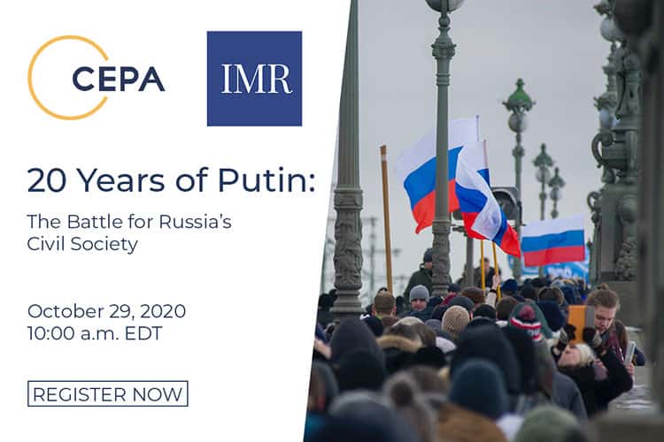 IMR-СEPA Virtual Event: 20 Years of Putin and the Battle for Russia’s Civil Society