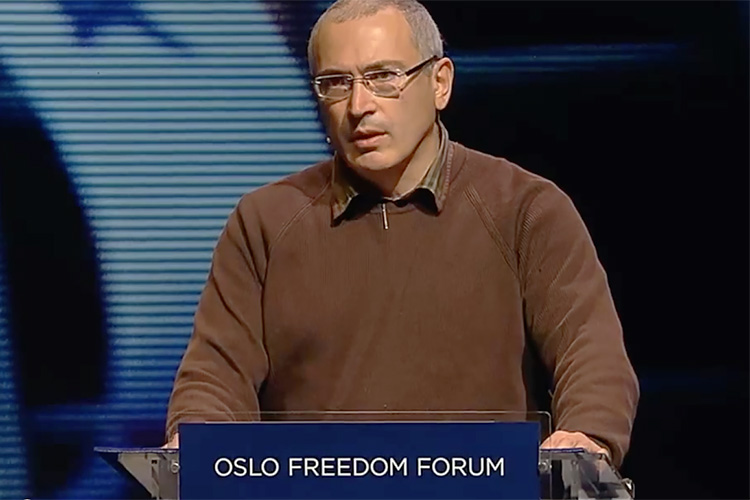 Mikhail Khodorkovsky Speaks in Oslo in Defense of Russia’s Political Prisoners