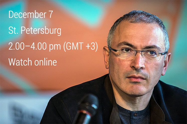 Open Russia to Host Teleconference with Mikhail Khodorkovsky